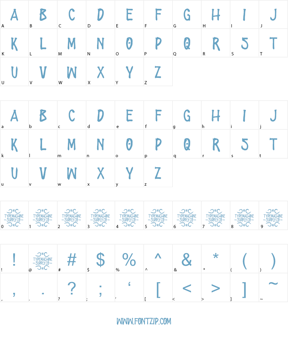 ZOMBIES STATION Font Character